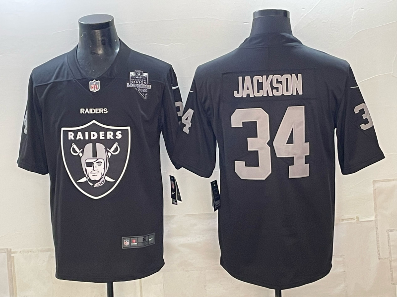 Men 2026 Oakland Raiders #34 Jackson black Nike Limited NFL Jersey 101208